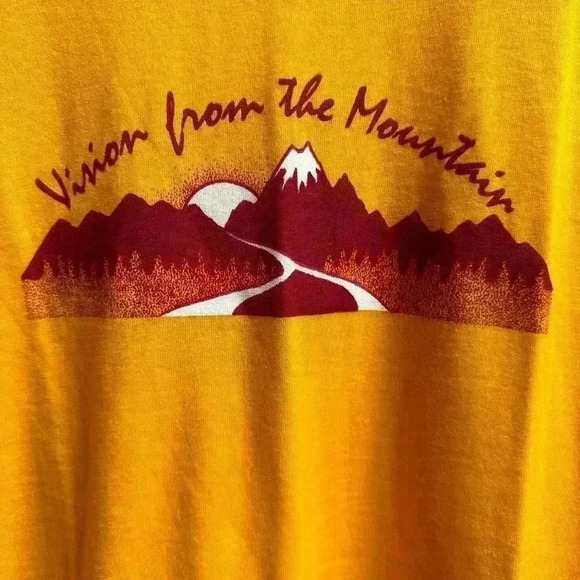 NEW | Vintage 80s Jerzee by Russell Single Stitch T-Shirt | Mustard | Unisex M - Picture 3 of 7